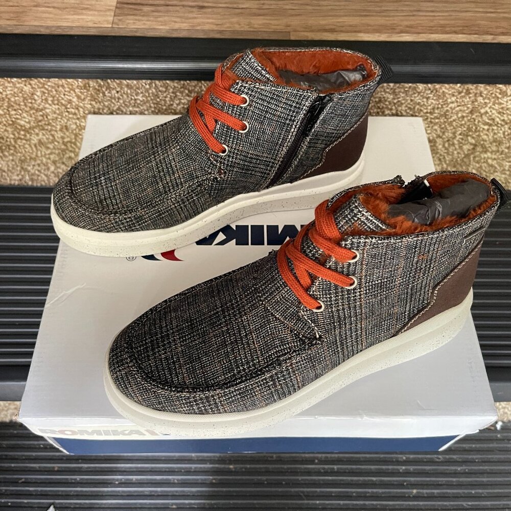 Romika Womens Helsinki 02 Boot Brown/Orange Merino Kombi Sz 38 US 8 Plaid